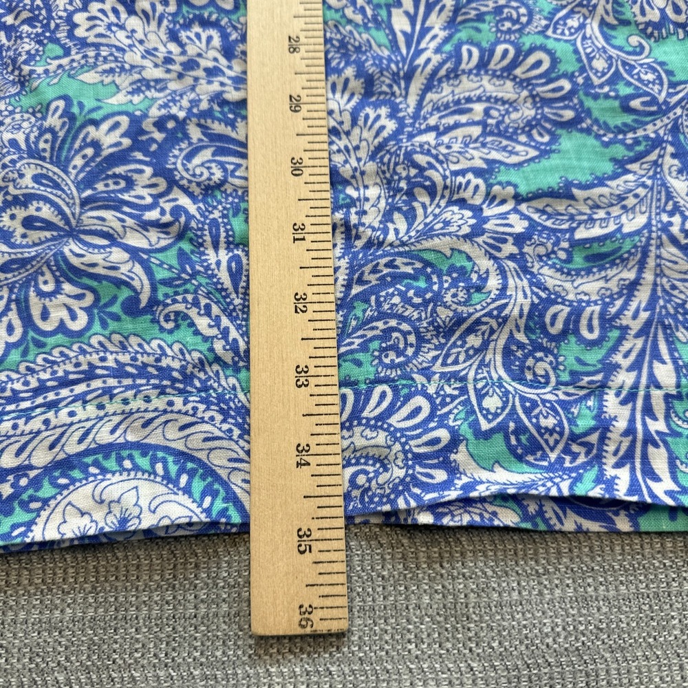 Cynthia Rowley Linen Paisley Shift Dress size 12 Coastal Sleeveless‎ Resort - Picture 6 of 7